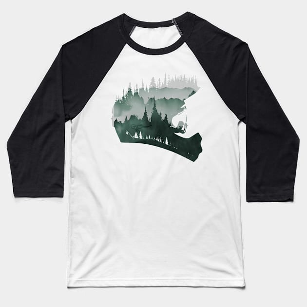 MTB Landspace Baseball T-Shirt by OneRedFox